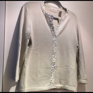 BARNEYS NEW YORK EMBELLISHED SWEATER